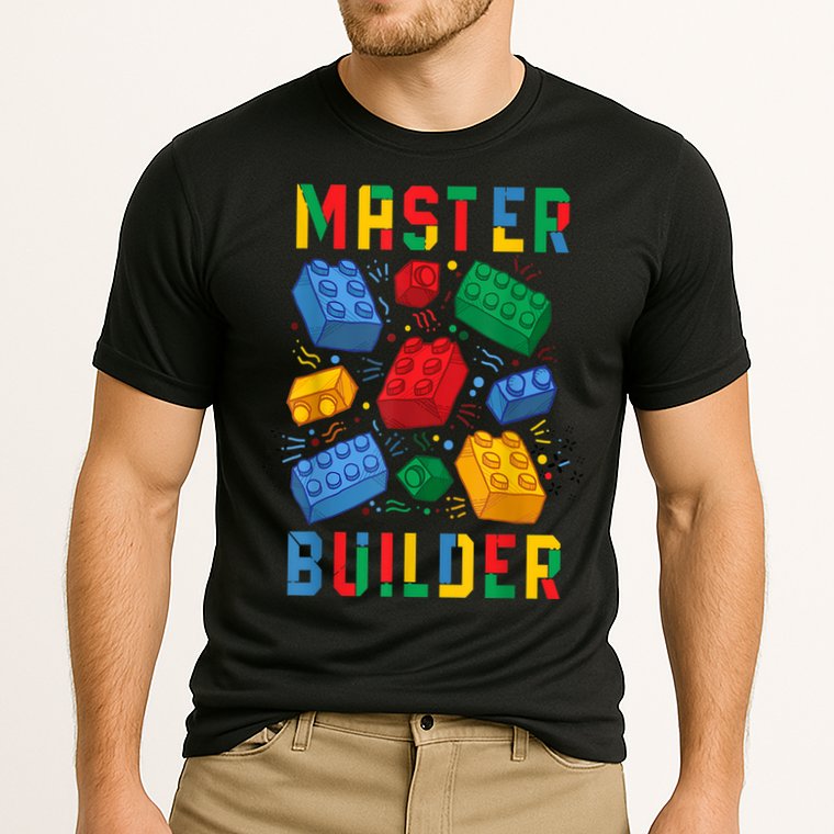 Brick Builder Funny Blocks Master Builder Gift Performance Shirt
