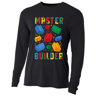 Brick Builder Funny Blocks Master Builder Gift Cooling Performance Long Sleeve Crew