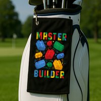 Brick Builder Funny Blocks Master Builder Gift Golf Towel