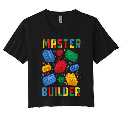 Brick Builder Funny Blocks Master Builder Gift Crop Top