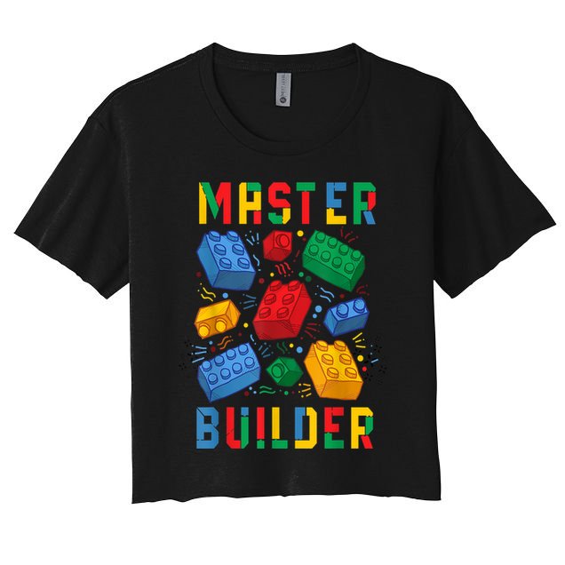 Brick Builder Funny Blocks Master Builder Gift Crop Top