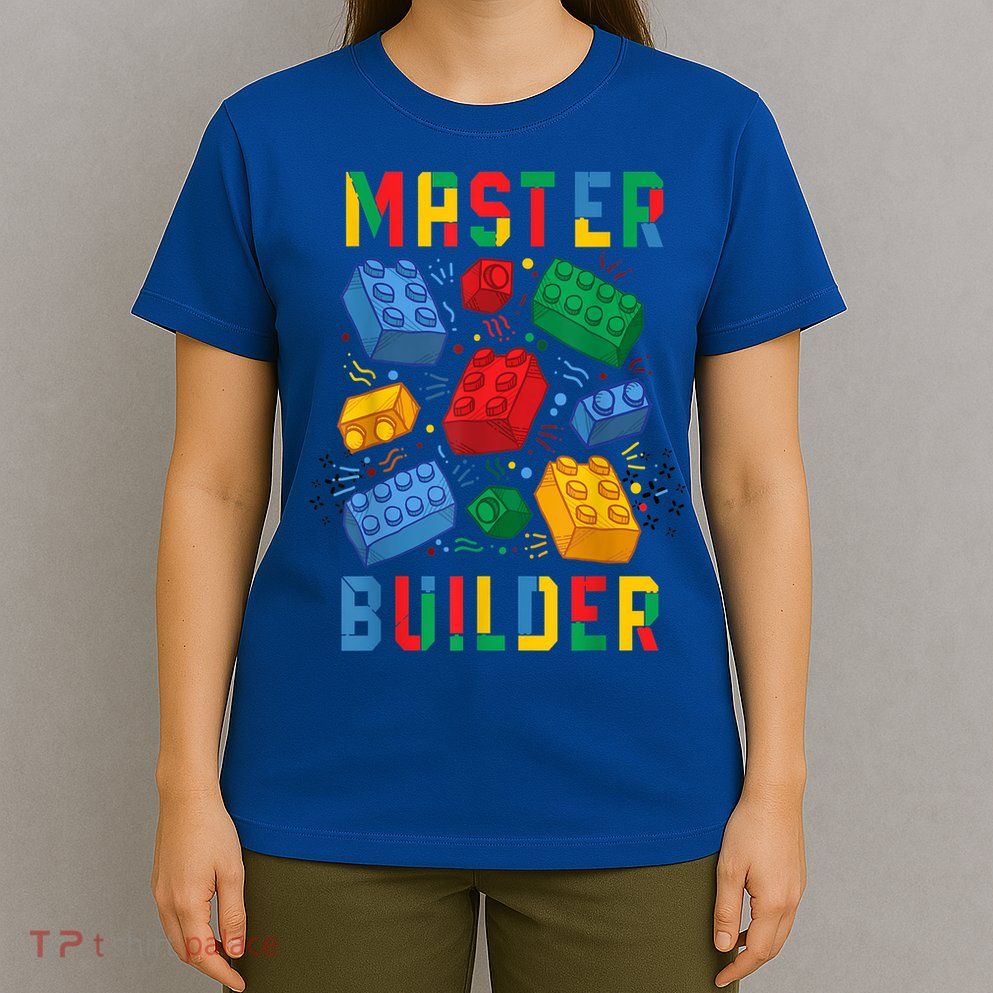 Brick Builder Funny Blocks Master Builder Gift T-Shirt