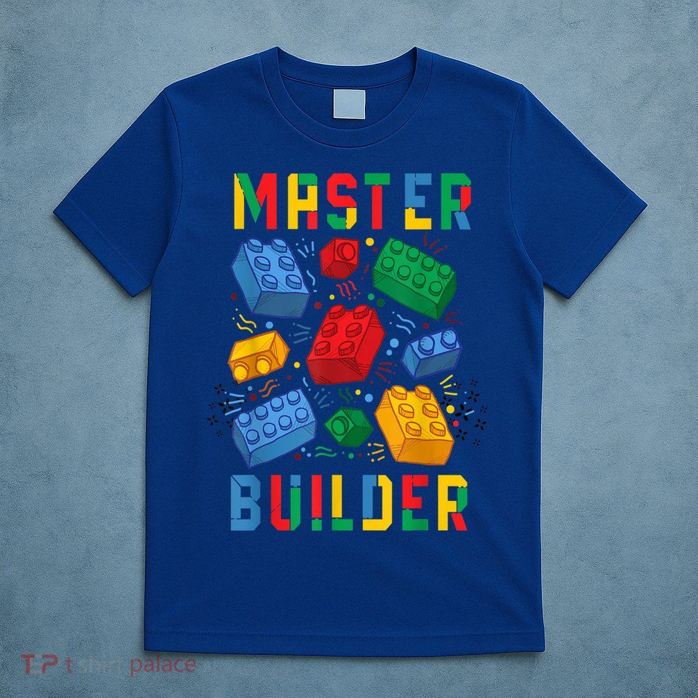Brick Builder Funny Blocks Master Builder Gift T-Shirt