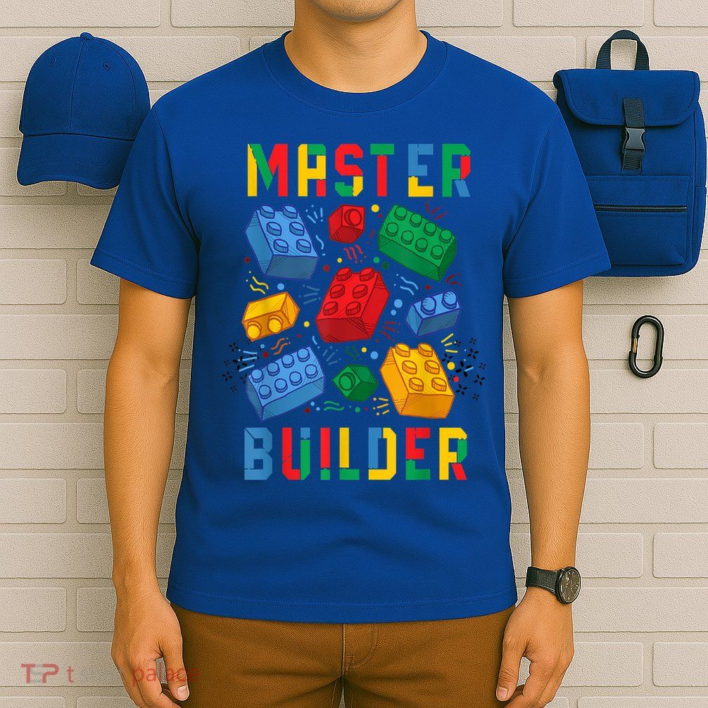 Brick Builder Funny Blocks Master Builder Gift T-Shirt