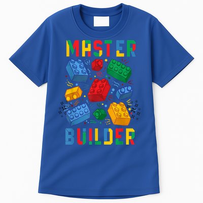 Brick Builder Funny Blocks Master Builder Gift Tall T-Shirt