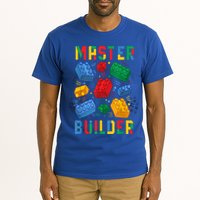 Brick Builder Funny Blocks Master Builder Gift Tall T-Shirt