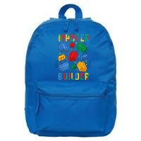 Brick Builder Funny Blocks Master Builder Gift 16 in Basic Backpack