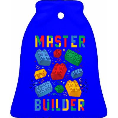 Brick Builder Funny Blocks Master Builder Gift Ceramic Bell Ornament