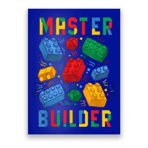 Brick Builder Funny Blocks Master Builder Gift Poster