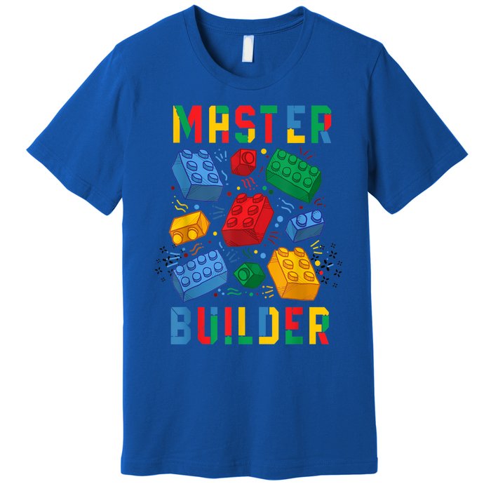 Brick Builder Funny Blocks Master Builder Gift Premium T-Shirt