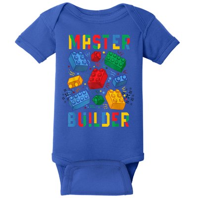 Brick Builder Funny Blocks Master Builder Gift Baby Bodysuit