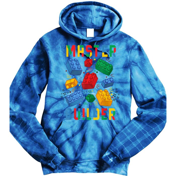 Brick Builder Funny Blocks Master Builder Gift Tie Dye Hoodie