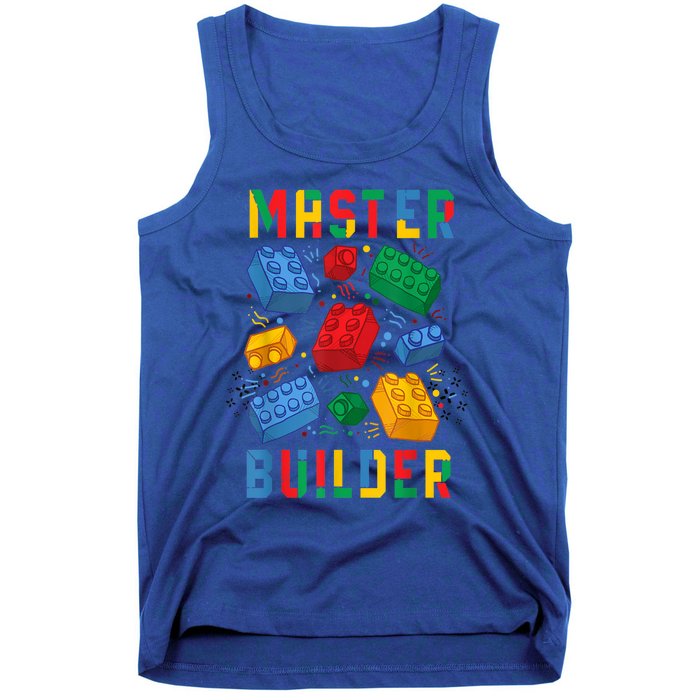 Brick Builder Funny Blocks Master Builder Gift Tank Top