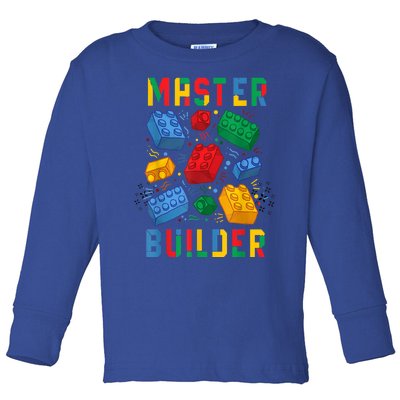 Brick Builder Funny Blocks Master Builder Gift Toddler Long Sleeve Shirt