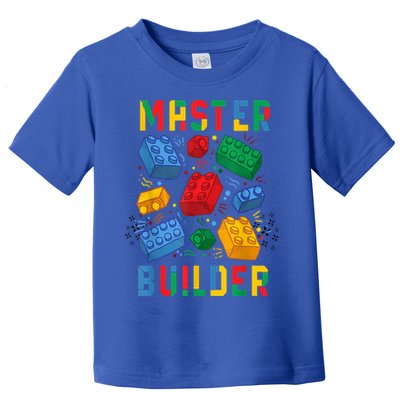 Brick Builder Funny Blocks Master Builder Gift Toddler T-Shirt