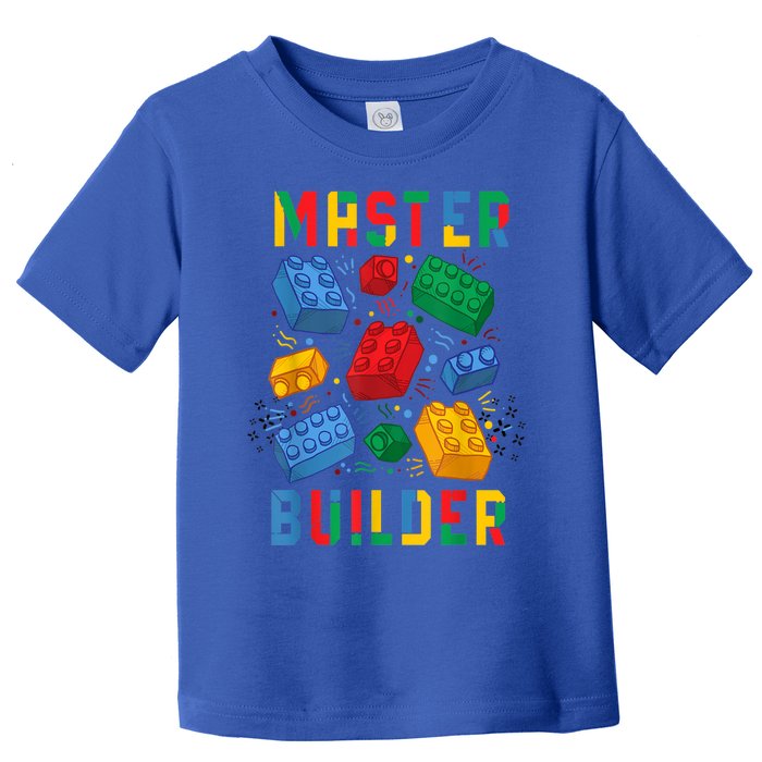 Brick Builder Funny Blocks Master Builder Gift Toddler T-Shirt