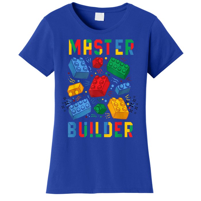 Brick Builder Funny Blocks Master Builder Gift Women's T-Shirt