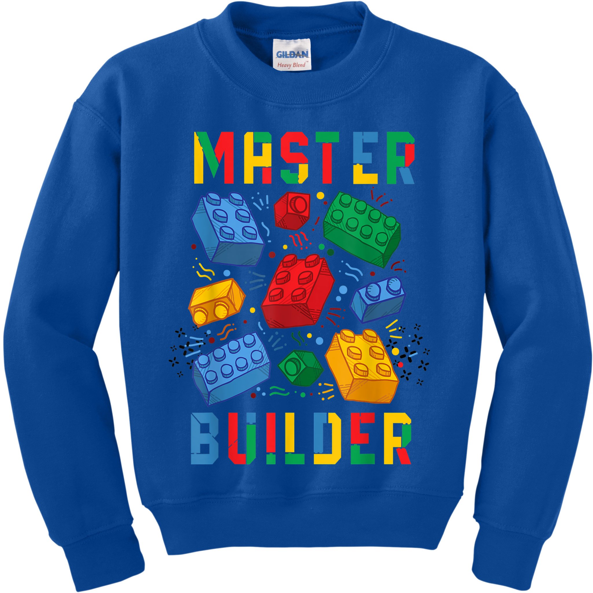 Brick Builder Funny Blocks Master Builder Gift Kids Sweatshirt