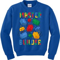 Brick Builder Funny Blocks Master Builder Gift Kids Sweatshirt