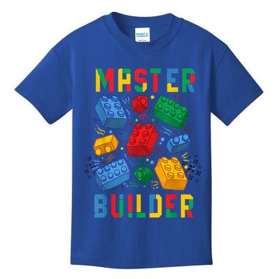 Brick Builder Funny Blocks Master Builder Gift Kids T-Shirt