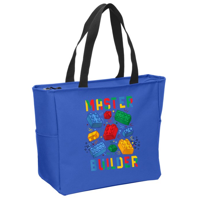 Brick Builder Funny Blocks Master Builder Gift Zip Tote Bag