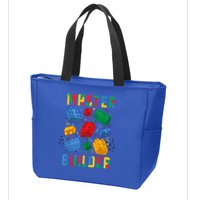 Brick Builder Funny Blocks Master Builder Gift Zip Tote Bag