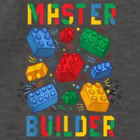Brick Builder Funny Blocks Master Builder Gift Vector Backpack