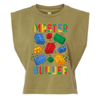 Brick Builder Funny Blocks Master Builder Gift Garment-Dyed Women's Muscle Tee