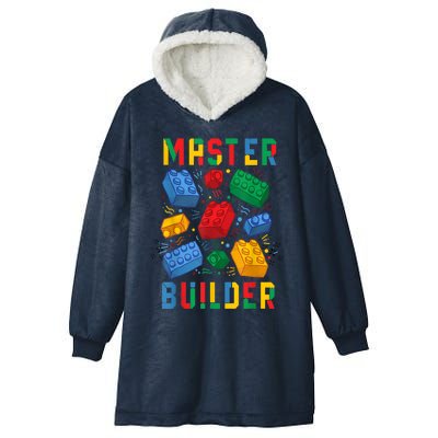 Brick Builder Funny Blocks Master Builder Gift Hooded Wearable Blanket