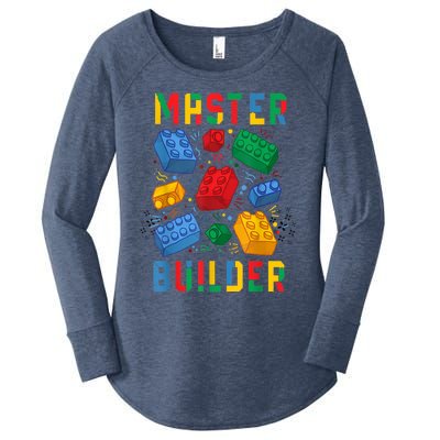 Brick Builder Funny Blocks Master Builder Gift Women's Perfect Tri Tunic Long Sleeve Shirt