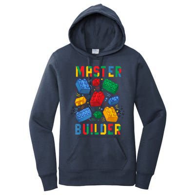 Brick Builder Funny Blocks Master Builder Gift Women's Pullover Hoodie