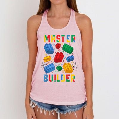 Brick Builder Funny Blocks Master Builder Gift Women's Knotted Racerback Tank