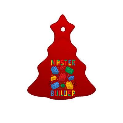 Brick Builder Funny Blocks Master Builder Gift Ceramic Tree Ornament