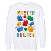 Brick Builder Funny Blocks Master Builder Gift Garment-Dyed Sweatshirt