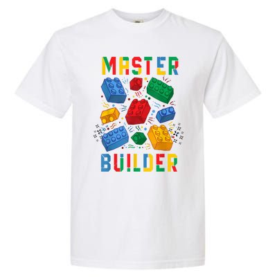 Brick Builder Funny Blocks Master Builder Gift Garment-Dyed Heavyweight T-Shirt