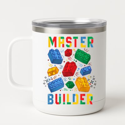 Brick Builder Funny Blocks Master Builder Gift 12 oz Stainless Steel Tumbler Cup