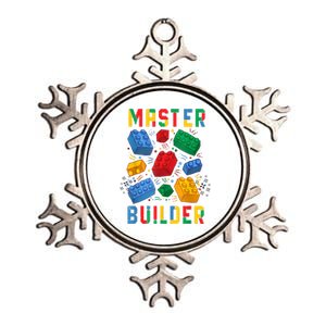 Brick Builder Funny Blocks Master Builder Gift Metallic Star Ornament