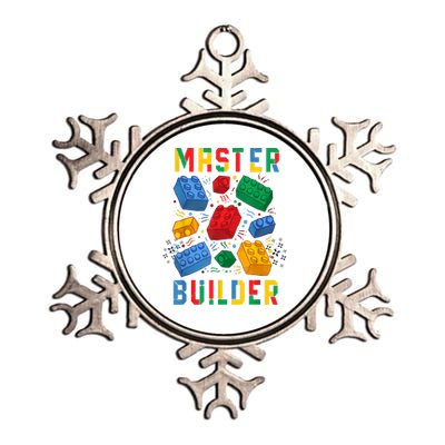 Brick Builder Funny Blocks Master Builder Gift Metallic Star Ornament