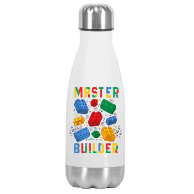 Brick Builder Funny Blocks Master Builder Gift Stainless Steel Insulated Water Bottle