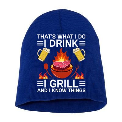 Bbq Beer Freedome Thats What I Do I And In Know Things Gift Short Acrylic Beanie