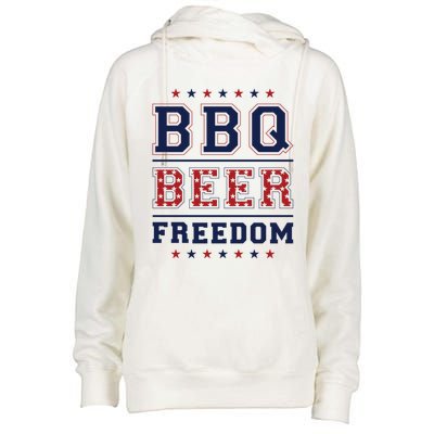 Bbq Beer Freedom Great Gift Womens Funnel Neck Pullover Hood