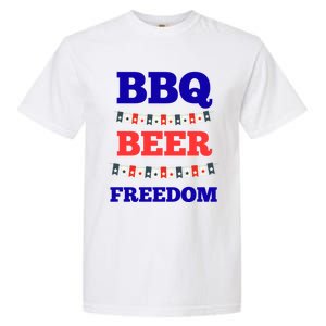 Bbq Beer Freedom Cool Gift Garment-Dyed Heavyweight T-Shirt