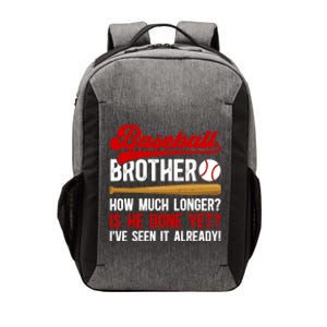 Baseball Brother Funny Brother Of A Baseball Player Cool Gift Vector Backpack