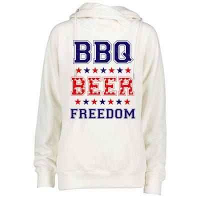 Bbq Beer Freedom Gift Womens Funnel Neck Pullover Hood