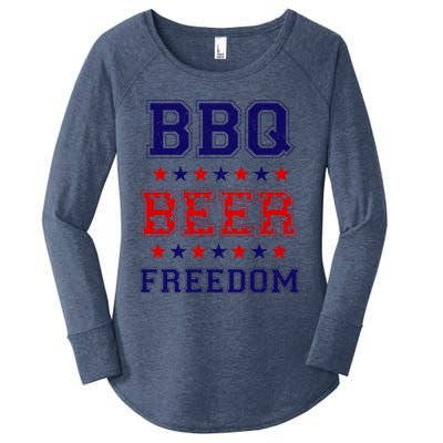 Bbq Beer Freedom Gift Women's Perfect Tri Tunic Long Sleeve Shirt