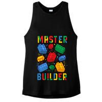 Brick Builder Funny Blocks Master Builder Ladies PosiCharge Tri-Blend Wicking Tank