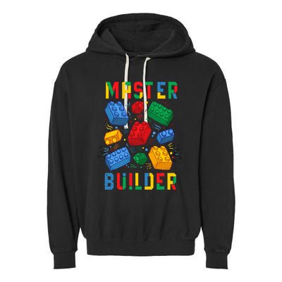 Brick Builder Funny Blocks Master Builder Garment-Dyed Fleece Hoodie