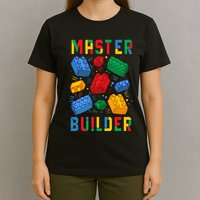Brick Builder Funny Blocks Master Builder T-Shirt