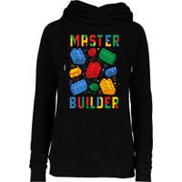 Brick Builder Funny Blocks Master Builder Womens Funnel Neck Pullover Hood