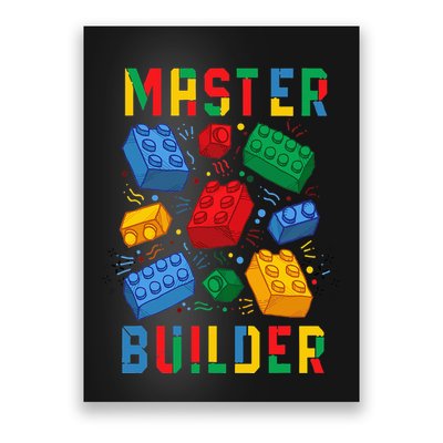 Brick Builder Funny Blocks Master Builder Poster